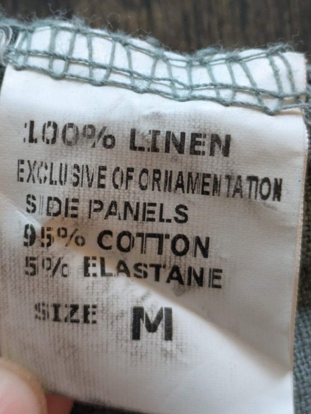 Lina Tomei Dress Linen Italy Teal Medium - Picture 7 of 9